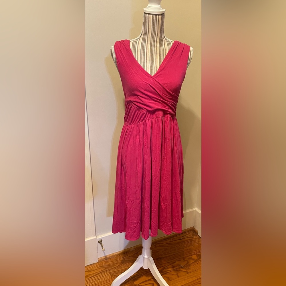Garnet Hill feminine dress…hot pink, whimsical, anytime, anywhere, flattering